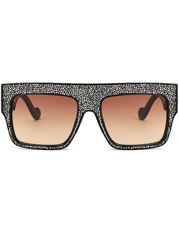 Goggle Womens Fashion Trendy Oversized Sunglasses Metal Hollow Cut Out - Silver Brown - CL18DW0SZ2D $13.34