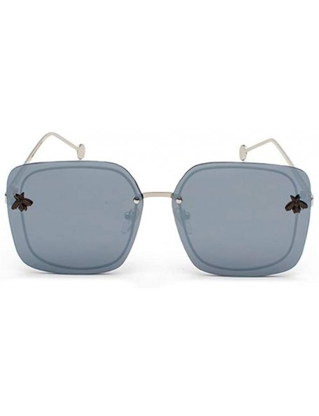 Rectangular Aviator Polarized Sunglasses UV Protection Glasses HD Mirrored Lenses for Women Men with Case Designer Style - C2...