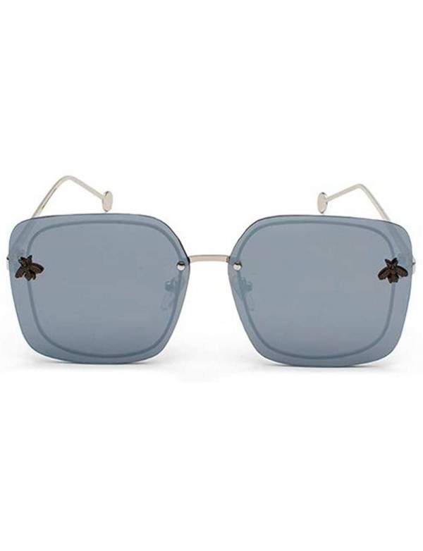 Rectangular Aviator Polarized Sunglasses UV Protection Glasses HD Mirrored Lenses for Women Men with Case Designer Style - C2...