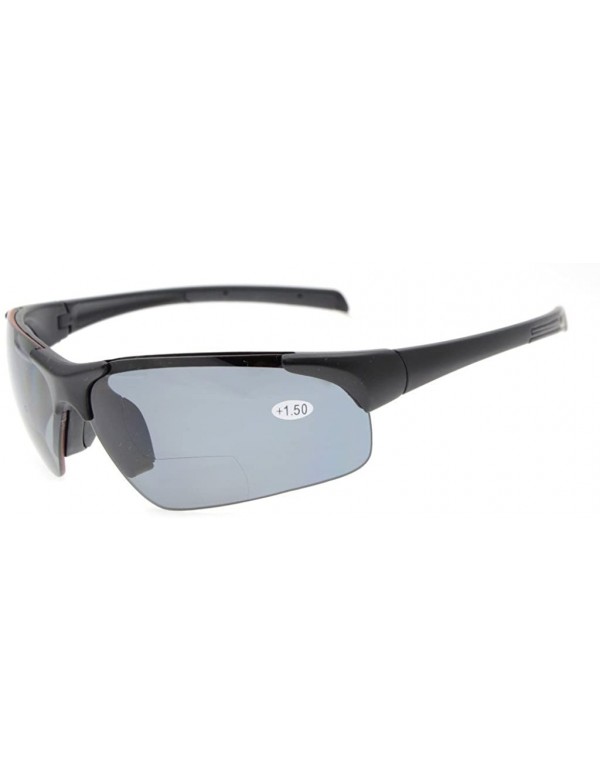 Rectangular TR90 Unbreakable Sports Half-Rimless Bifocal Sunglasses Baseball Running Fishing Driving Golf Softball Hiking - C...