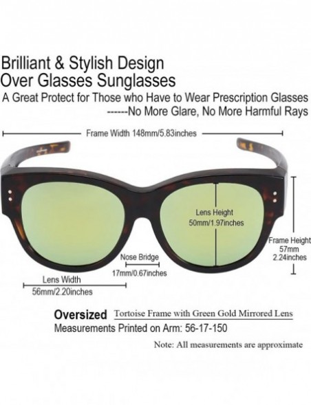 Round Oversized Lens Cover Sunglasses Mirrored Polarized Lens for Men Women - CC184G49MSH $27.56