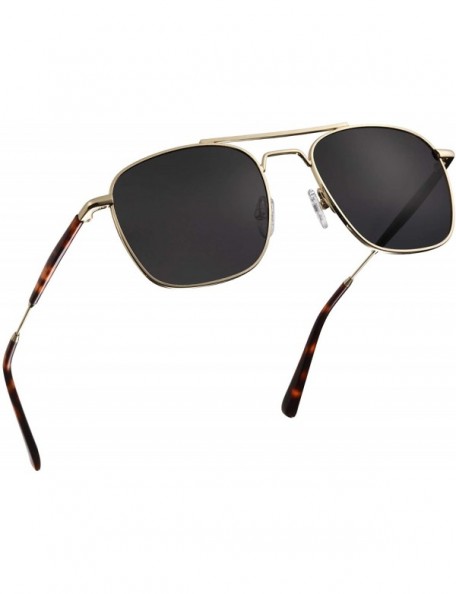 Sport Pilot Sunglasses for Women Men Polarized UV Protection Driving Outdoors Eyewear CA1961 - Gold Frame Grey Lens - C91952O...