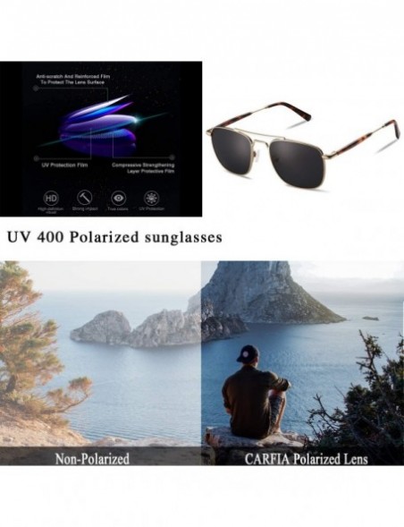 Sport Pilot Sunglasses for Women Men Polarized UV Protection Driving Outdoors Eyewear CA1961 - Gold Frame Grey Lens - C91952O...