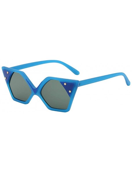 Goggle Sunglasses Retro Goggles Multicolor Eyeglasses Glasses Eyewear - Blue - CC18QND82ZN $11.63