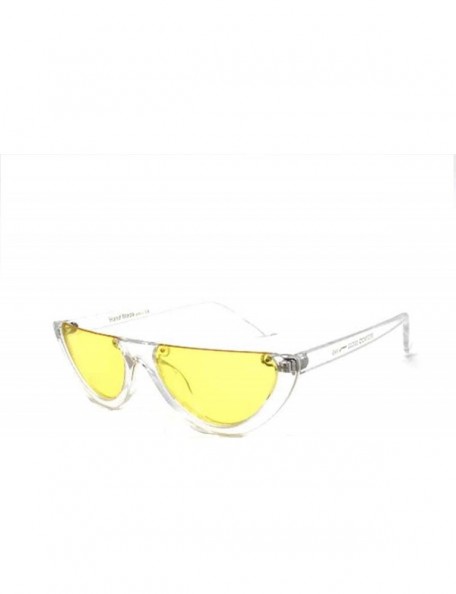 Semi-rimless Unique Sunglasses Designer Fashion Ladies - CL18YDEM902 $17.68