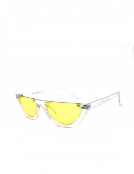 Semi-rimless Unique Sunglasses Designer Fashion Ladies - CL18YDEM902 $17.68