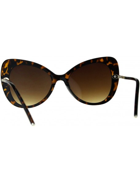 Butterfly Womens Butterfly Cateye Sunglasses Oversized Designer Style UV 400 - Tortoise (Brown) - CL180K4UHCW $8.62
