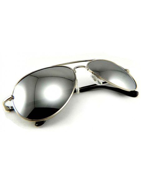 Aviator New Promotional Teardrop Metal Aviator Sunglasses - Mirror Lens - Chrome - C011EAJVHP5 $12.48