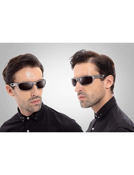 Sport Men's sunglasses polarized sports driving golf running ultra-light frame-Degree - C7198NCXW55 $22.20