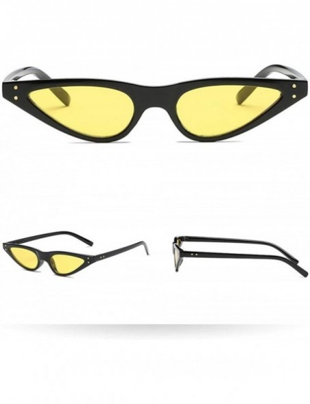 Wrap Fashion Vintage Retro Unisex UV400 Glasses For Drivers Driving Sunglasses - Yellow - CU18TKUI0GH $10.01