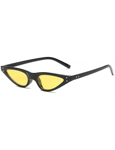 Wrap Fashion Vintage Retro Unisex UV400 Glasses For Drivers Driving Sunglasses - Yellow - CU18TKUI0GH $10.01