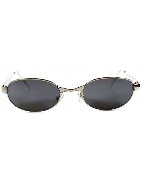 Rectangular Classic Vintage 80s 90s Urban Old Fashion Mens Silver Rectangle Sunglasses - CY18024DNHT $13.30