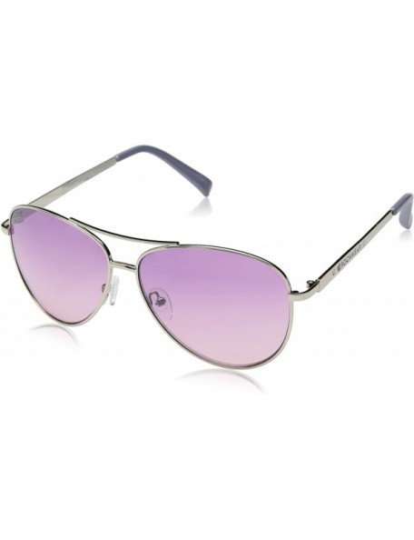 Shield Women's R685 Metal Aviator Sunglasses with 100% UV Protection - 62 mm - Silver - CN180SXA9WG $52.26