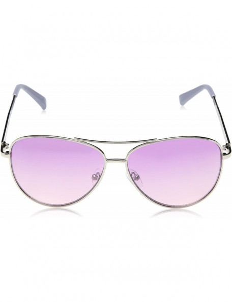 Shield Women's R685 Metal Aviator Sunglasses with 100% UV Protection - 62 mm - Silver - CN180SXA9WG $52.26