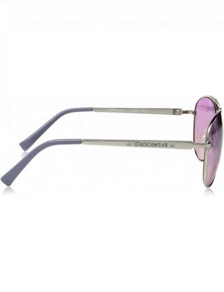 Shield Women's R685 Metal Aviator Sunglasses with 100% UV Protection - 62 mm - Silver - CN180SXA9WG $52.26