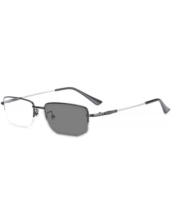 Square Fashion Brand Designer Square half frame Myopia Sun Photochromic Optical Glasses UV400 - CP18S8UG0QW $20.03