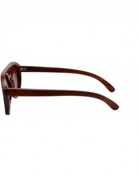 Aviator Genuine Wood Frame Glsses Polarized Wooden Sunglasses-Z6140 - Red Sandalwood - C512BIZOS73 $37.95