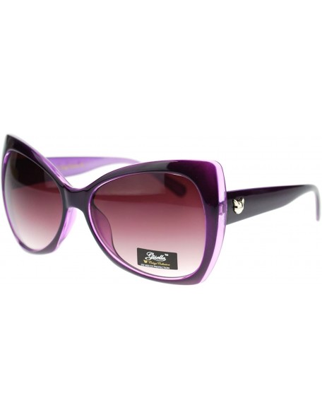 Oversized Womens Large Butterfly Cat Eye Diva Designer Fashion Sunglasses - Purple - C611P94DIOJ $10.34
