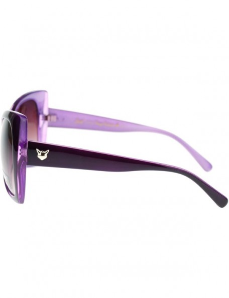 Oversized Womens Large Butterfly Cat Eye Diva Designer Fashion Sunglasses - Purple - C611P94DIOJ $10.34