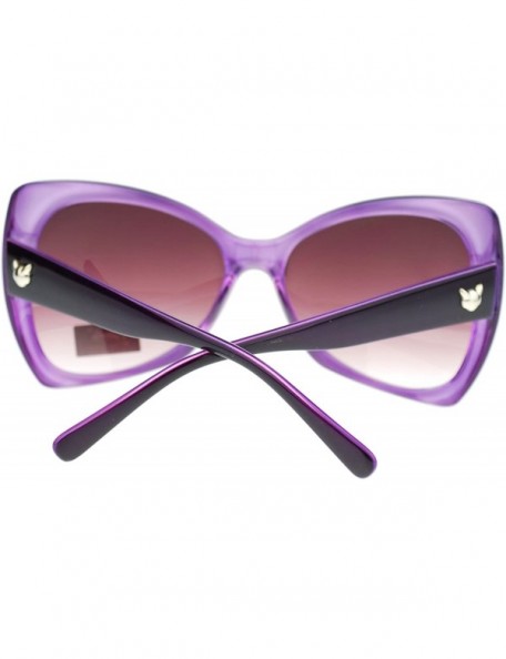 Oversized Womens Large Butterfly Cat Eye Diva Designer Fashion Sunglasses - Purple - C611P94DIOJ $10.34