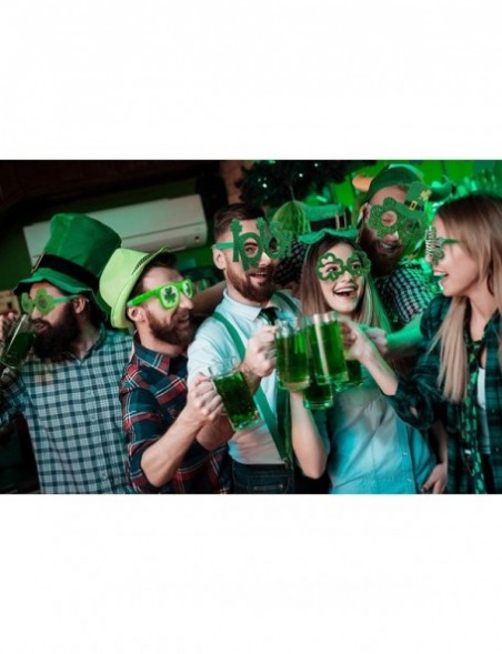 Square Green St. Patrick's Day Accessories Shamrock Irish Sunglasses Green Clover Party Favors Pack B2552 - Green 2 - C9194CM...