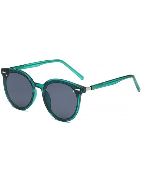 Sport Vintage Retro Polarized Oversized Keyhole Round Mirrored Lens Sunglasses For Women Eyewear LK1801 - C818NDI8CKN $28.25