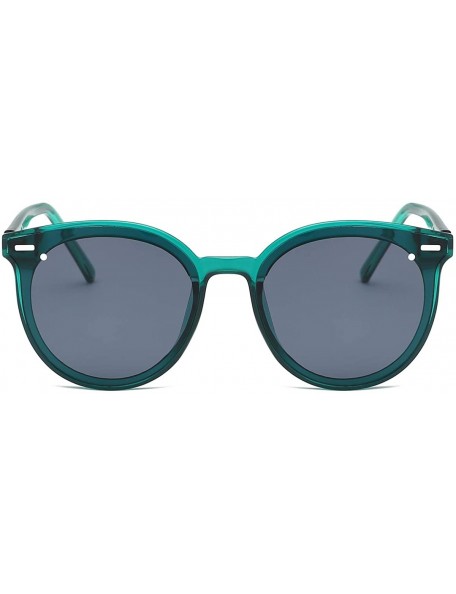 Sport Vintage Retro Polarized Oversized Keyhole Round Mirrored Lens Sunglasses For Women Eyewear LK1801 - C818NDI8CKN $26.86