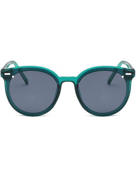Sport Vintage Retro Polarized Oversized Keyhole Round Mirrored Lens Sunglasses For Women Eyewear LK1801 - C818NDI8CKN $26.86