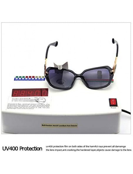 Oversized Women Polarized Sunglasses UV400 protection Shades-Oversize Diamond Cut Frame - Black - CQ196M7YS46 $22.47