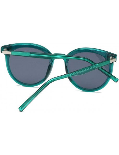 Sport Vintage Retro Polarized Oversized Keyhole Round Mirrored Lens Sunglasses For Women Eyewear LK1801 - C818NDI8CKN $26.86
