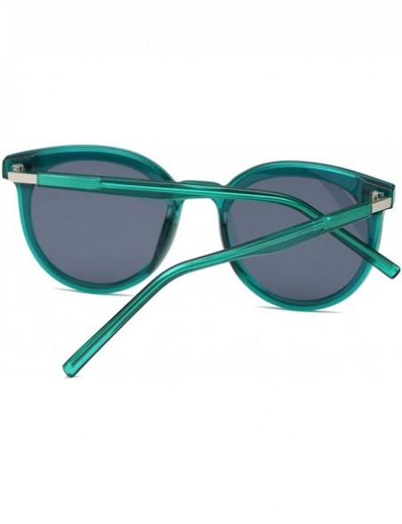 Sport Vintage Retro Polarized Oversized Keyhole Round Mirrored Lens Sunglasses For Women Eyewear LK1801 - C818NDI8CKN $26.86