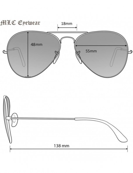 Aviator Vintage Classic Fashion Aviator Sunglasses Tri-Layer UV400 Unisex - Sport Frame Silver/Transparent Purple Lens - CW12...