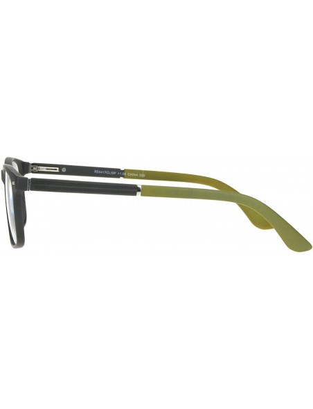 Rectangular Magnified Reading Glasses Clear Lens Matte Finish Rectangular Spring Hinge - Olive - C618IM0R06E $9.09