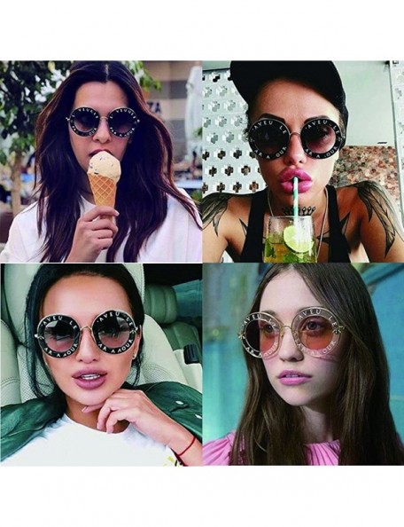 Round Round Sunglasses for Women Men bee Sunglasses Chic Style Unisex Glasses - Silver - CE183KTSH6E $11.17