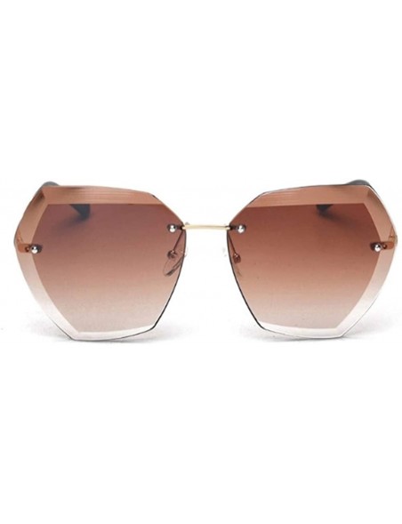 Rimless Designer Women Sunglasses Vintage Rimless Frame Summer Lens Shade Glasses - C2 Transparent - C8199OLAOG5 $7.65