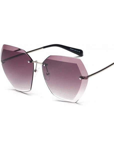 Rimless Designer Women Sunglasses Vintage Rimless Frame Summer Lens Shade Glasses - C2 Transparent - C8199OLAOG5 $7.65