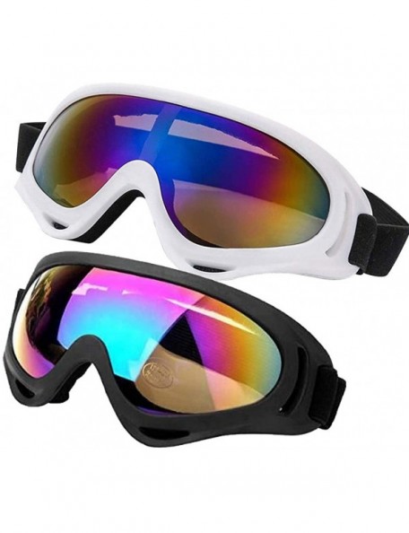 Goggle 2Pcs Ski Snowboard Goggles Anti Fog Dustproof Frame Lens Over Glasses Snow Skiing Goggles for Men Women Youth - A - C1...