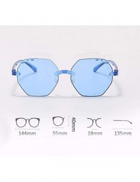 Square Frameless Multilateral Shaped Sunglasses One Piece Candy Colorful Unisex Polarized Sunglasses - Yellow - CB1905AKQA7 $...