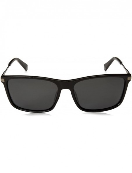 Rectangular Men's Pld2063/F/S Rectangular Sunglasses - Black - CF180L8279S $50.52