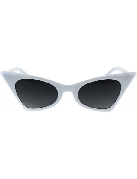 Rectangular Womens Retro Fashion Sunglasses Rectangular Cateye Frame UV 400 - White - C518GLSKH3K $11.33
