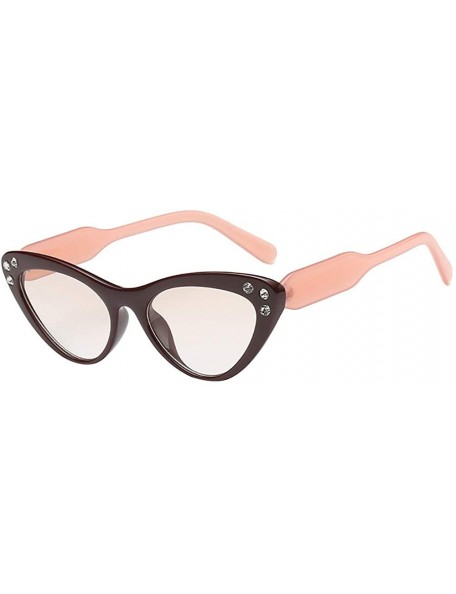 Aviator Women Man Fashion Classic Irregular Shape Sunglasses Retro Unisex Cat Eyes Eyewear - D - CN18TKUQ8RQ $19.59