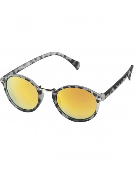 Round Eyelevel Round Lens Reflective Sunglasses - Tortoiseshell/Gold Mirrored Lens - CN199U9RKA2 $16.14