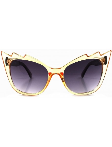 Cat Eye Unique Vintage Inspired Sexy Womens Celebrity Designer Cat Eye Sunglasses - Crystal Orange - CO189275GYN $14.58