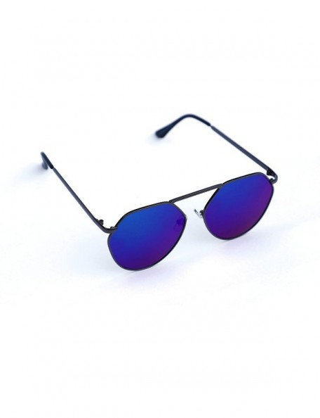 Goggle Blue Shade Metal Frame Sunglasses for Boys and Girls - CJ18MESSHT0 $12.50