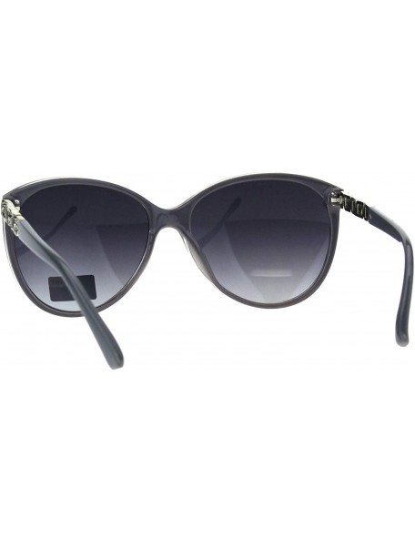 Square Womens Fashion Sunglasses Designer Style Square Chain Temple Design - Grey - C018NH8C3IZ $12.87