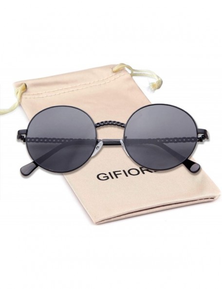 Oval John Lennon Glasses Round Polarized Sunglasses Hippie Glasses for Women Men - (New) Black Frame/Grey Lens - CV18SM0N3N2 ...