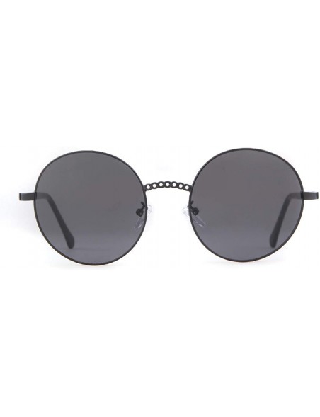 Oval John Lennon Glasses Round Polarized Sunglasses Hippie Glasses for Women Men - (New) Black Frame/Grey Lens - CV18SM0N3N2 ...