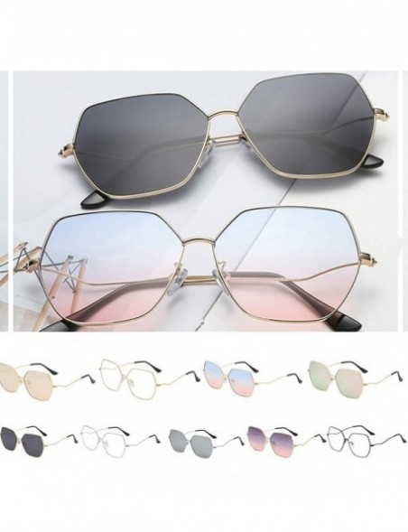 Oversized Fashion Irregular Shape Sunglasses Glasses Vintage Retro Retro Vintage Narrow Cat Eye Sunglasses for Women - I - CS...