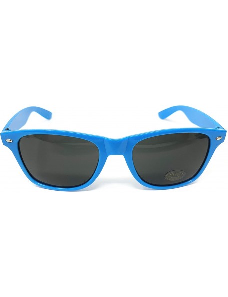 Round New Permium Mens & Womens polarized Sunglasses with Gray Lenses UV400 free Bag - Blue - CL18STGE637 $7.36