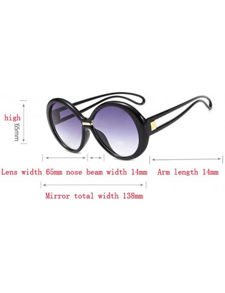 Round Fashion small round frame sunglasses- women's men's two-tone sunglasses - E - C818RT09IEE $52.20